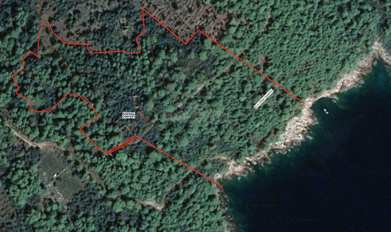 teren 1. red do mora zemljište otok šipan s projektom 54608m2, suđurađ - slika 2