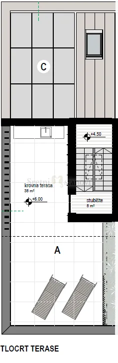 kostrena - dvojna kuća p+kat+krovna terasa - slika 10