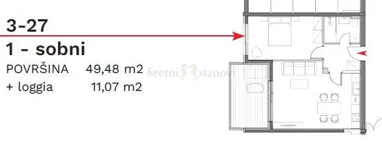 stan umag, 1s+db, parking, spremište u cijeni (3-27) - slika 6