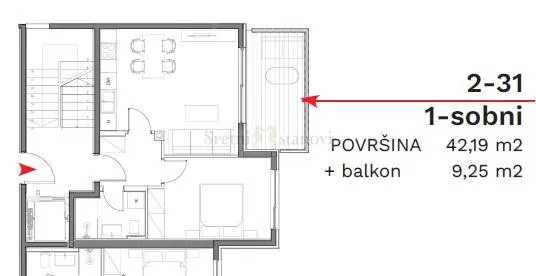 stan umag, 1s+db, parking, spremište u cijeni (2-31) - slika 6