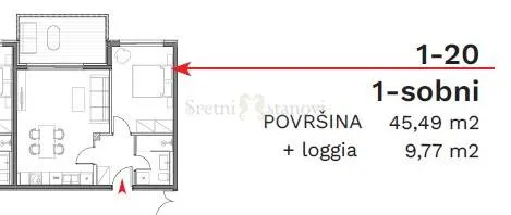 stan umag, 1s+db, parking, spremište u cijeni (1-20) - slika 6