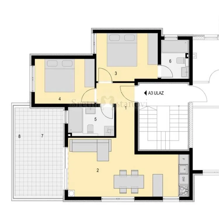 novalja, 2s+db, 72 m2, s dva parkirna mjesta,prodaja - slika 9