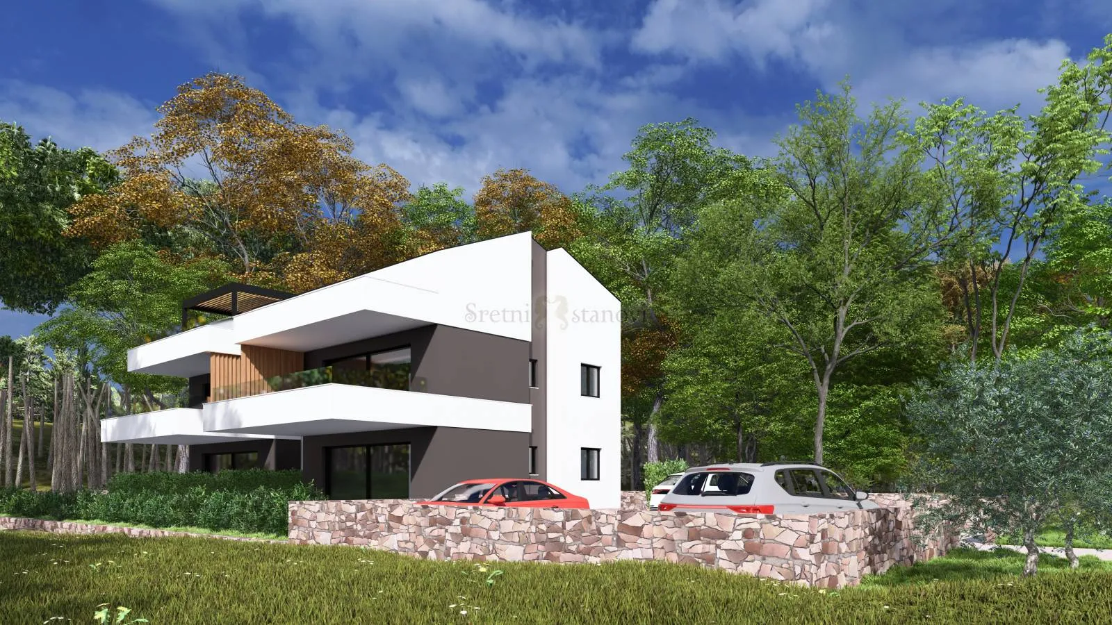 građevinsko zemljište s projektom za 5 stanova, caska, novalja - slika 2
