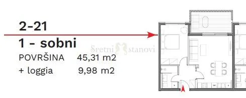 stan umag, 1s+db, parking, spremište u cijeni (2-21) - slika 6