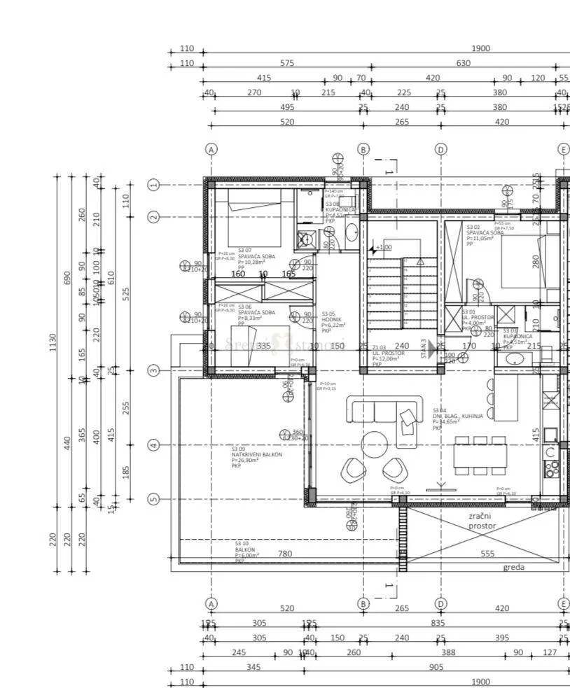 novalja, 114 m2, 3s+db, s predivnim pogledom - slika 2