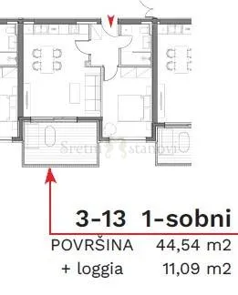 stan umag, 1s+db, parking, spremište u cijeni (3-13) - slika 6