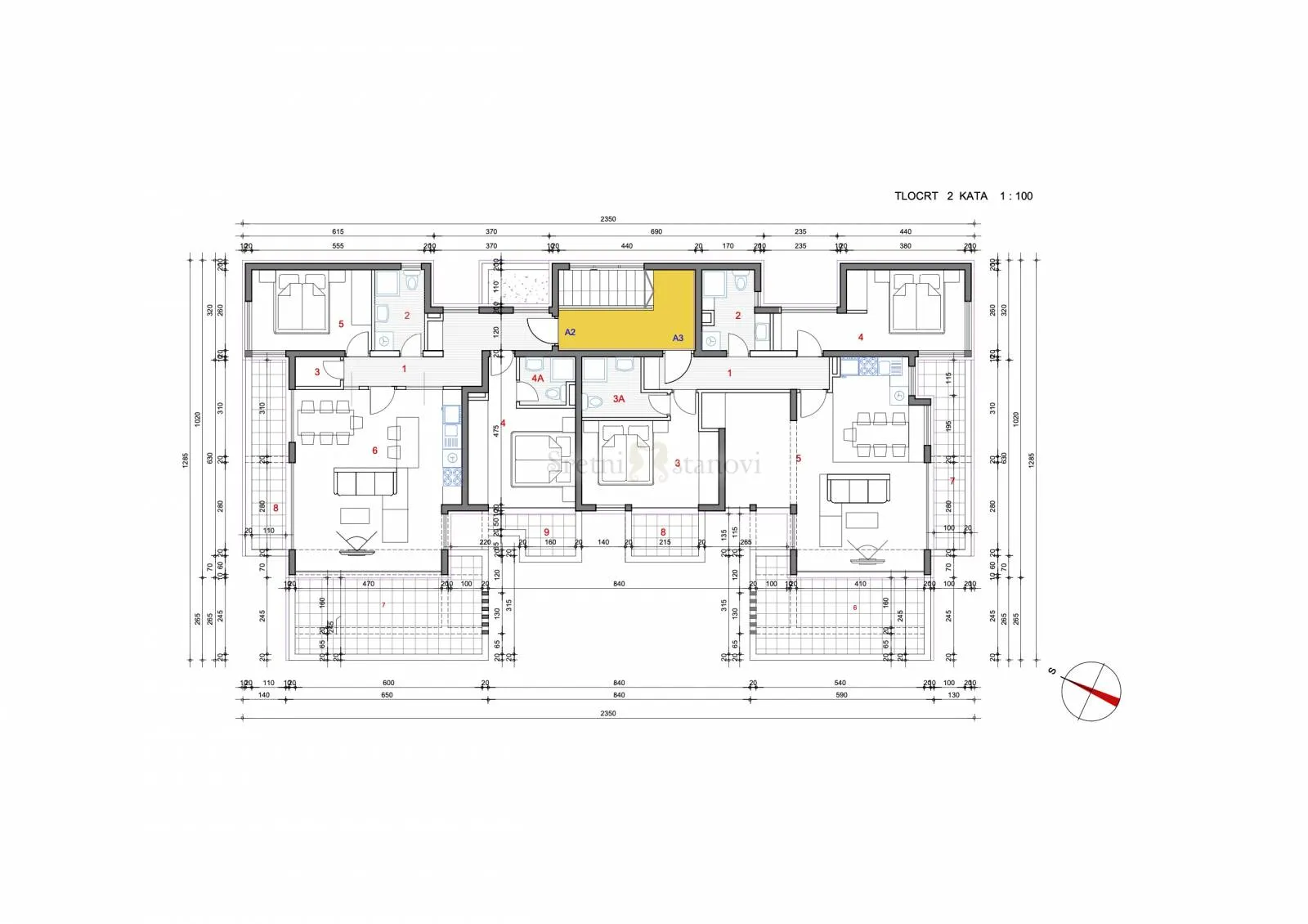stara novalja, penthouse, prvi red do mora, a3 novogradnja - slika 19