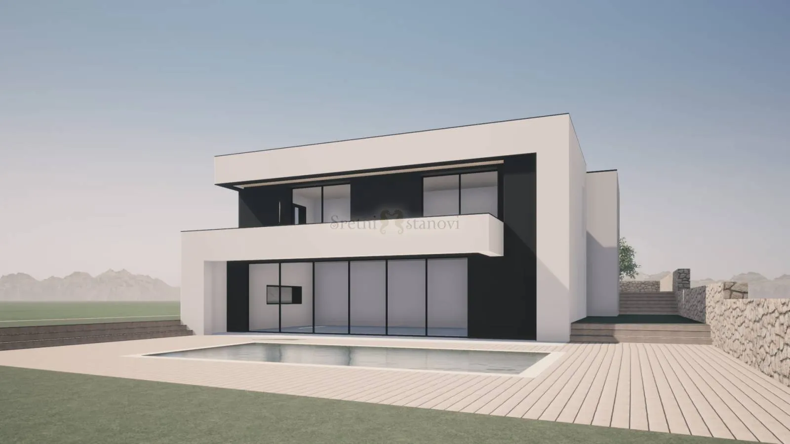 Građevinsko zemljište sa projektom za vilu, Potočnica, otok Pag - Dubac - Varsan, Novalja