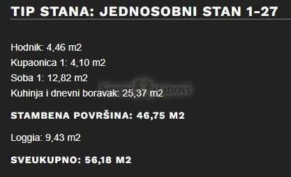 stan umag, 1s+db, parking, spremište u cijeni (1-27) - slika 7