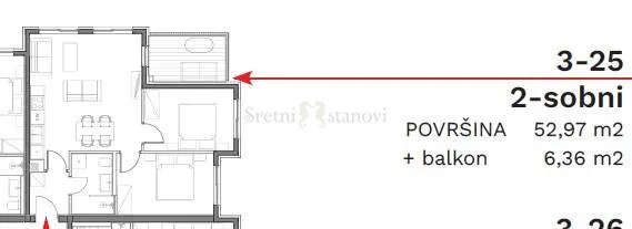 stan umag, 2s+db, parking, spremište u cijeni (3-25) - slika 6