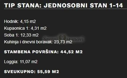 stan umag, 1s+db, parking, spremište u cijeni (1-14) - slika 7