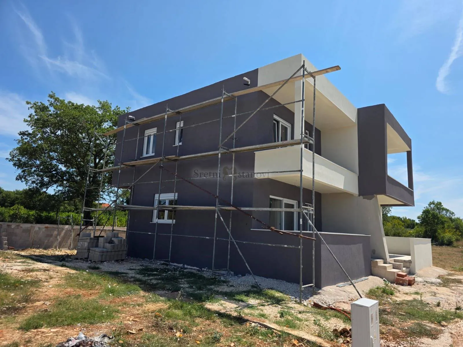 zadar, prilika,kuća dvojnica, bazen, okućnica, novogradnja - slika 2
