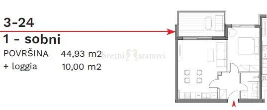 stan umag, 1s+db, parking, spremište u cijeni (3-24) - slika 6