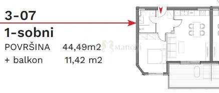 stan umag, 1s+db, parking, spremište u cijeni (3-07) - slika 6