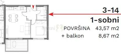 stan umag, 1s+db, parking, spremište u cijeni (3-14) - slika 6