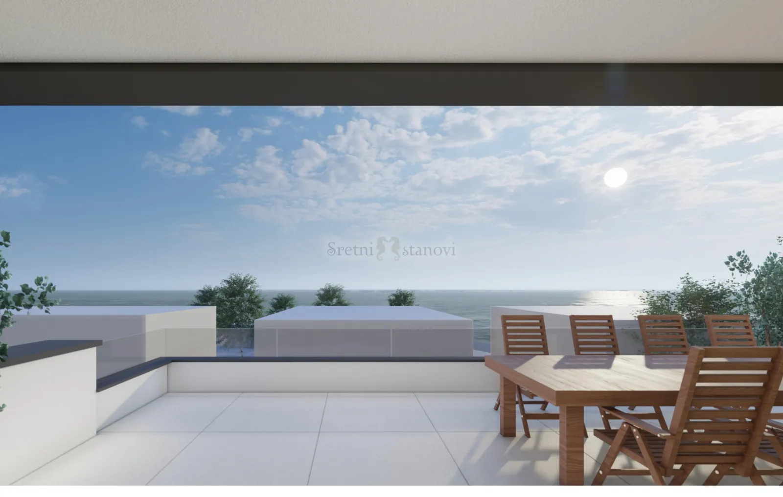 stan apartman mandre, 3s+db, pogled na more, penthouse - slika 4