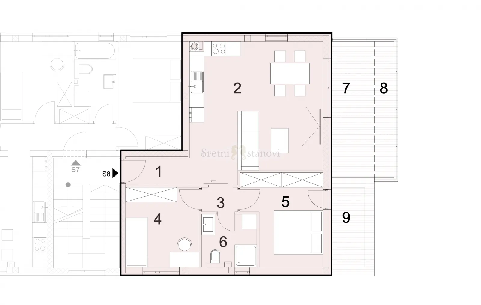 stan apartman mandre, 2s+db, blizina mora, otok pag, novogradnja - slika 12