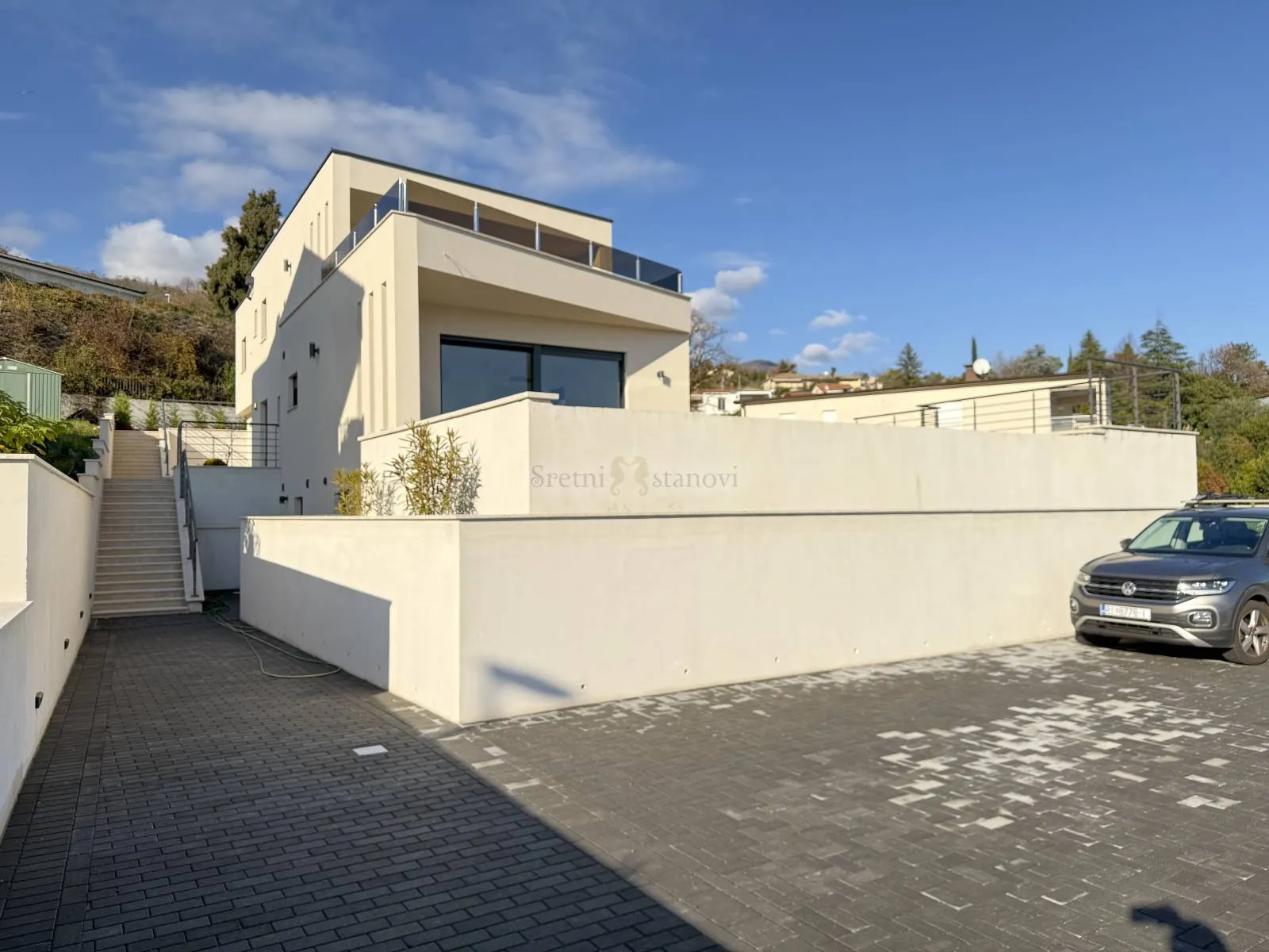 rivijera opatija, novogradnja, villa sa 2 stana, bazen, pogled - slika 27