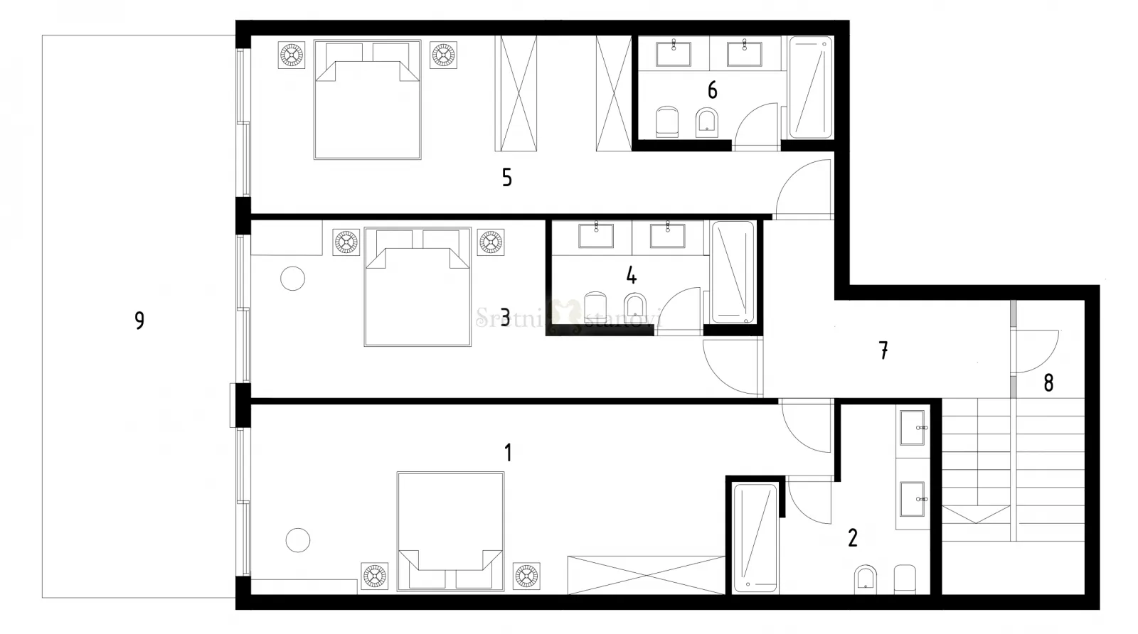 luksuzna vila s bazenom stara novalja, 3s+db, 388,50 m2, pogled na more - slika 24