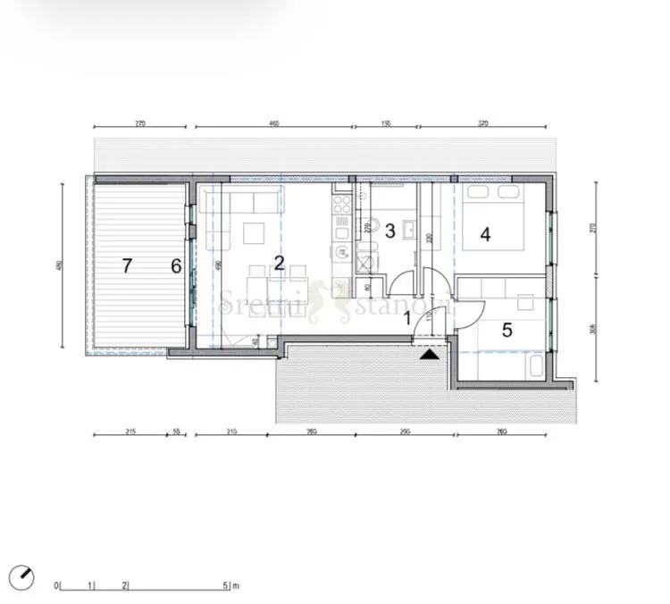 novalja,gajac, 62 m2, 2s+db, parking i pogled,prodaja - slika 2