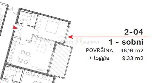 stan umag, 1s+db, parking, spremište u cijeni (2-04) - slika 6