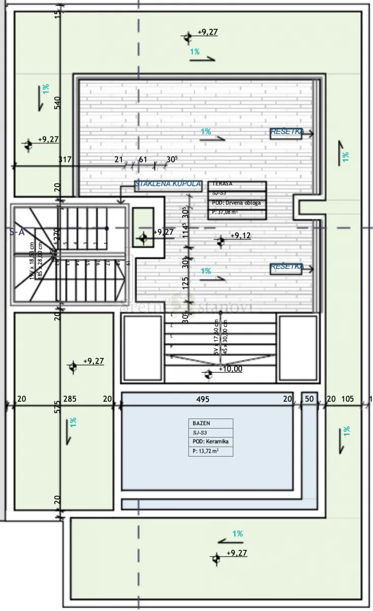 luksuzni penthouse s bazenom lovran, 171,06 m2, 3s+db - slika 4
