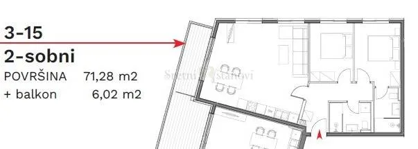 stan umag, 2s+db, parking, spremište u cijeni (3-15) - slika 6