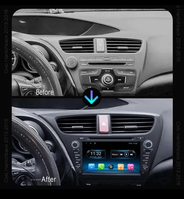 original multimedija za hondu civic hatchback 9 android wifi radio gps - slika 6
