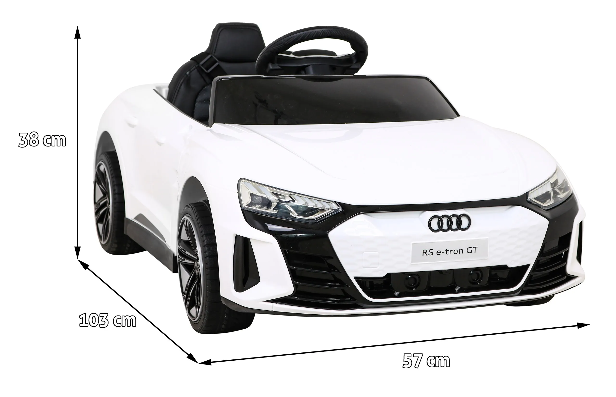 licencirani auto na akumulator audi rs e-tron gt - bijeli - slika 10