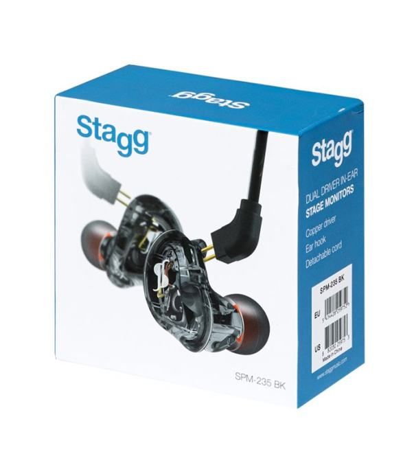 stagg spm-235 bk in-ear slušalice 2-drivera - slika 8