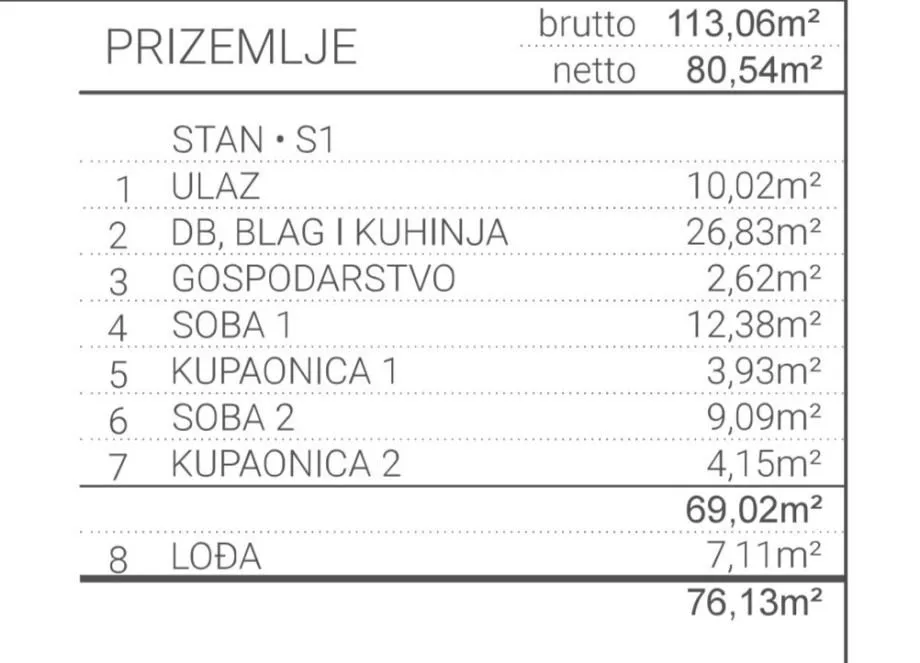 stan: osijek, donji grad, 80.54 m2, prizemlje + vrt, useljivo (prodaja - slika 23