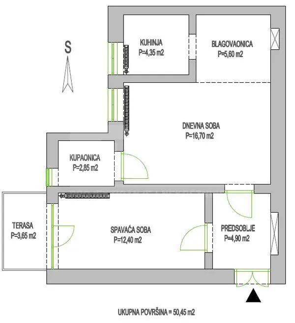 stan: osijek, centar, 50.45 m2, visoko prizemlje (prodaja) - slika 11