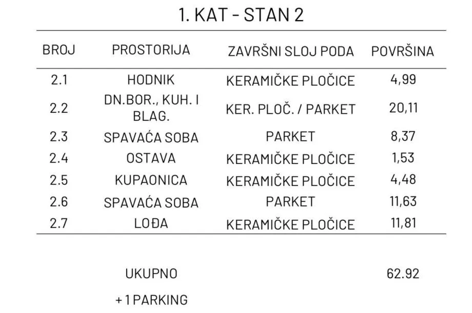 stan: osijek, jug ii, 62.92 m2, 1. kat, novogradnja (prodaja) - slika 11