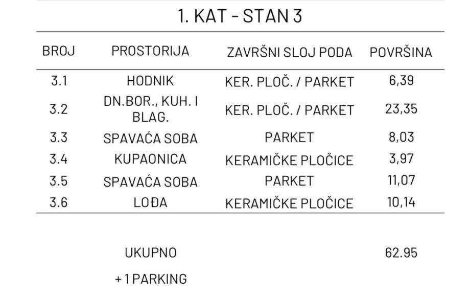 stan: osijek, jug ii, 62.95 m2, 1. kat, novogradnja (prodaja) - slika 11