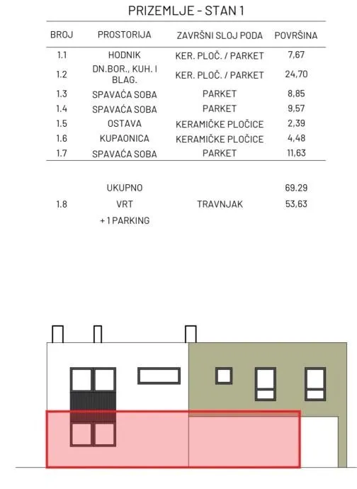 stan: osijek, jug ii, 77.15 m2, prizemlje + vrt, novogradnja (prodaja) - slika 11