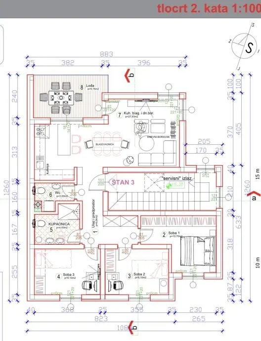 stan: osijek, vatrogasno naselje, 80.45 m2, 2.kat, novogradnja (prodaj - slika 25