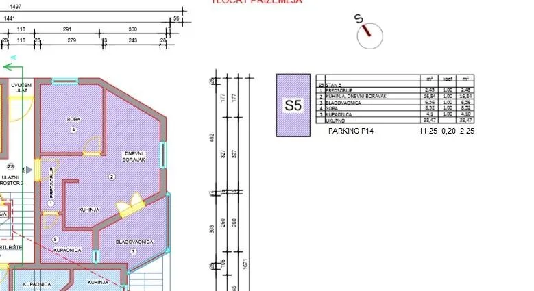 pakoštane, dvosobni apartman 41 m2 u prizemlju, 400 metara od mora - slika 12