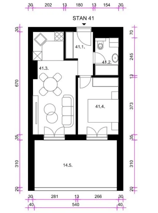 prodaja - dvosobni stan: čulinečka (resnik), 39,22 m2, novogradnja - slika 8