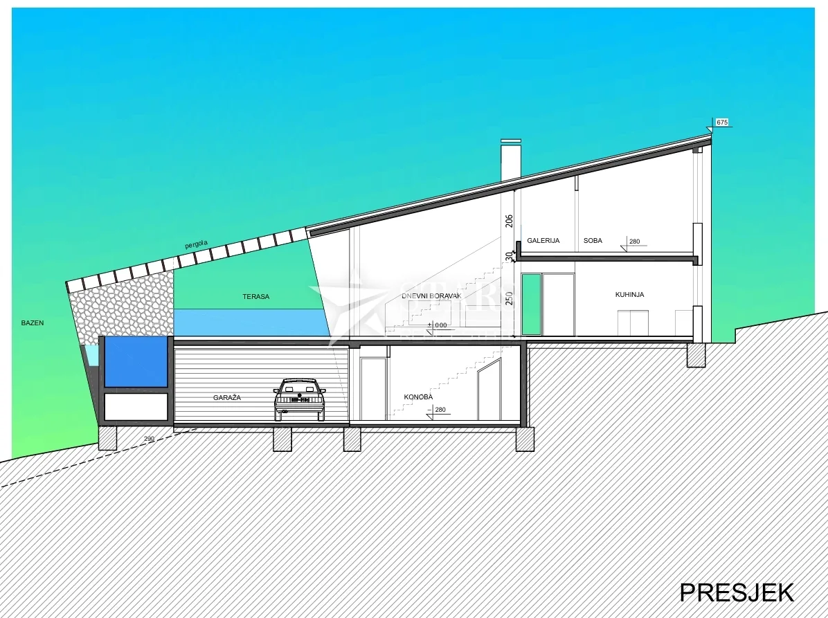 kraljevica, bakarac, zemljište 1570m2 s idejnim projektom - slika 12