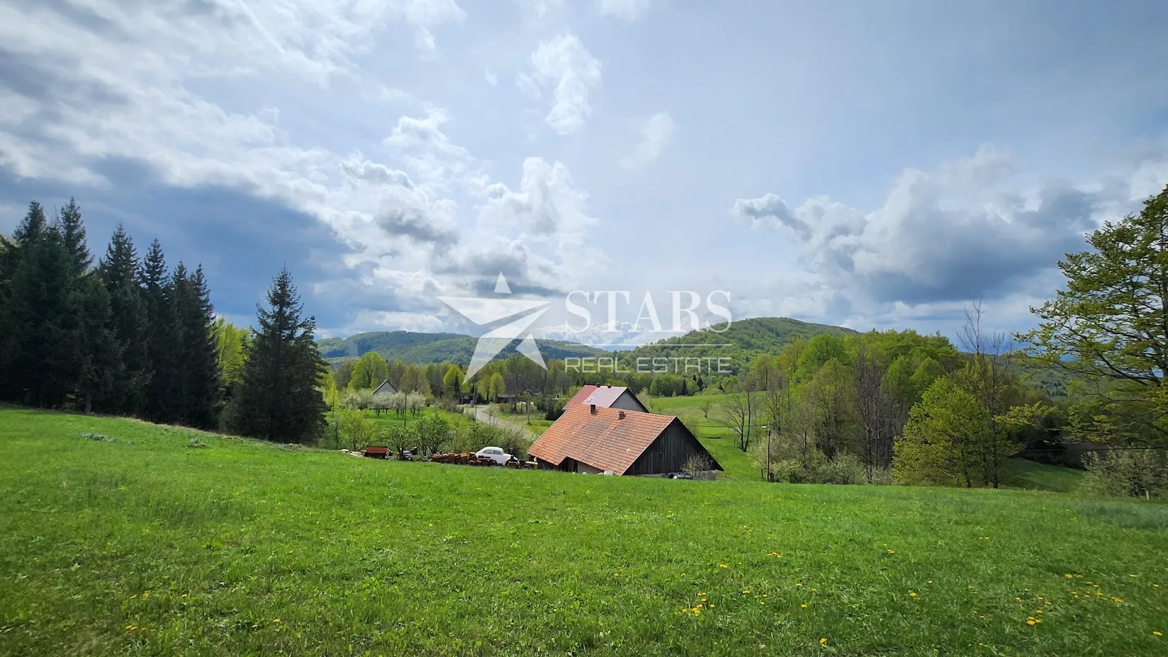 Gorski Kotar, Stari Laz - građevinski teren na brežuljku sa otvorenim pogledom 2825 m2 - Stari Laz, Ravna Gora