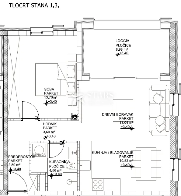otok cres, grad cres –1s+db vrhunska novogradnja u strogom centru, 50 m od mora - slika 2