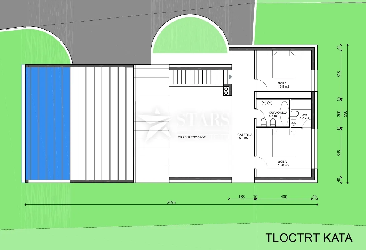 kraljevica, bakarac, zemljište 1570m2 s idejnim projektom - slika 11