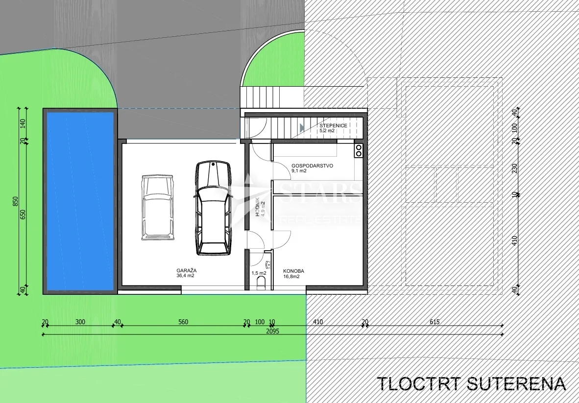 kraljevica, bakarac, zemljište 1570m2 s idejnim projektom - slika 9