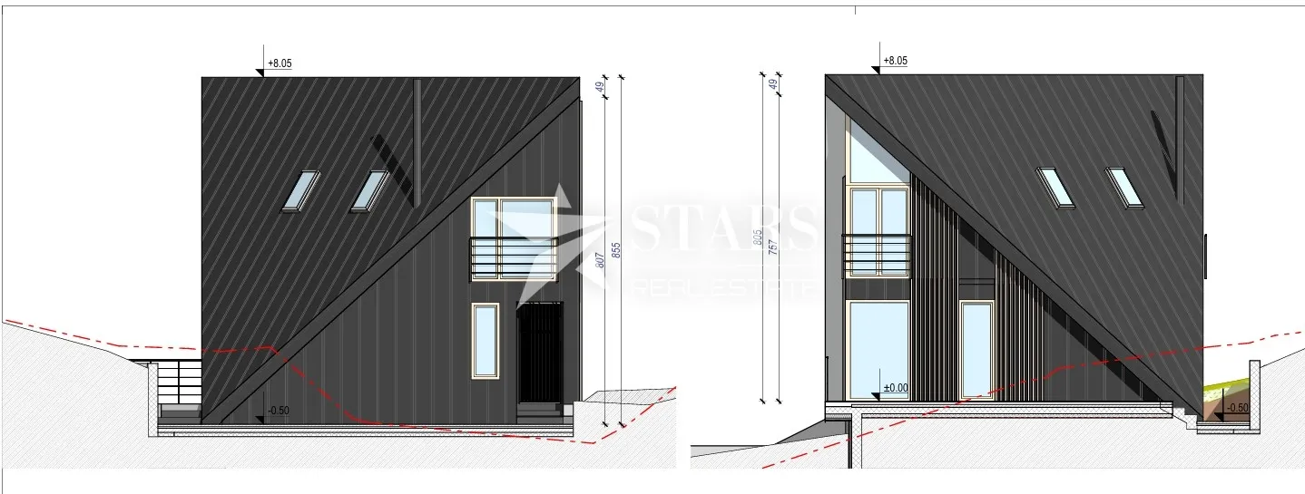 gorski kotar, tuk mrkopaljski - građevinski teren sa građevinskom dozvolom i projektom za modernu kuću za odmor - slika 7