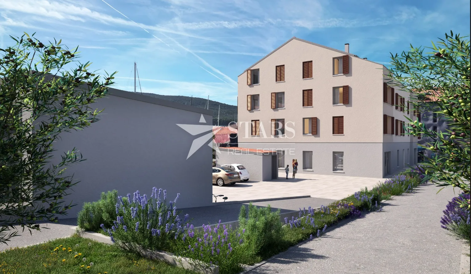 OTOK CRES, GRAD CRES –2S+DB, 1.kat, vrhunska novogradnja u strogom centru, 50 m od mora