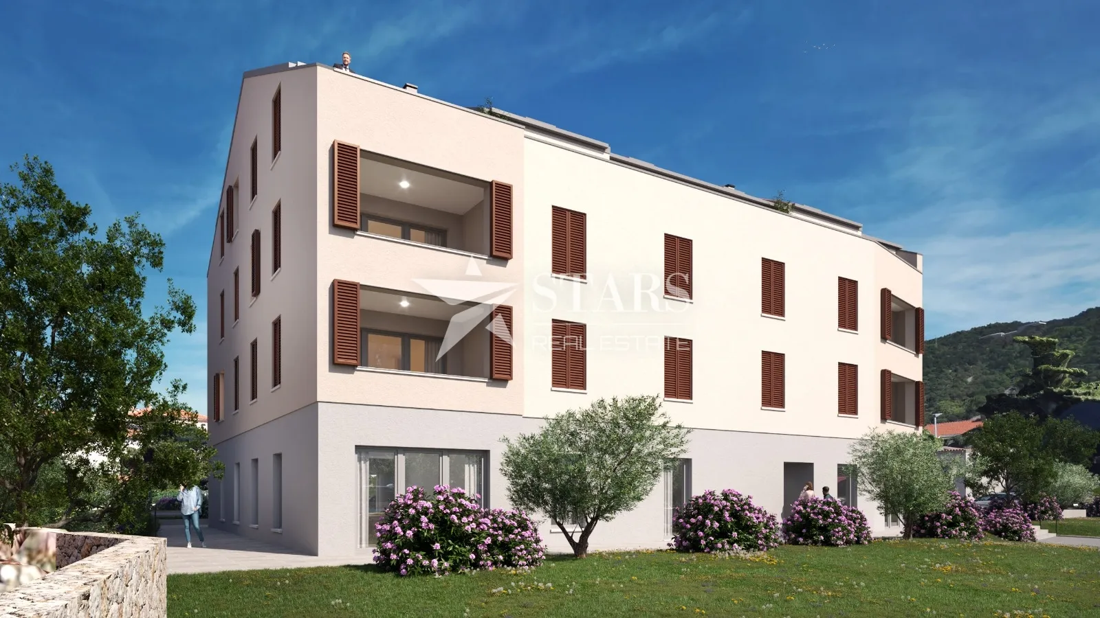 OTOK CRES, GRAD CRES –2S+DB, 2.kat, vrhunska novogradnja u strogom centru, 50 m od mora
