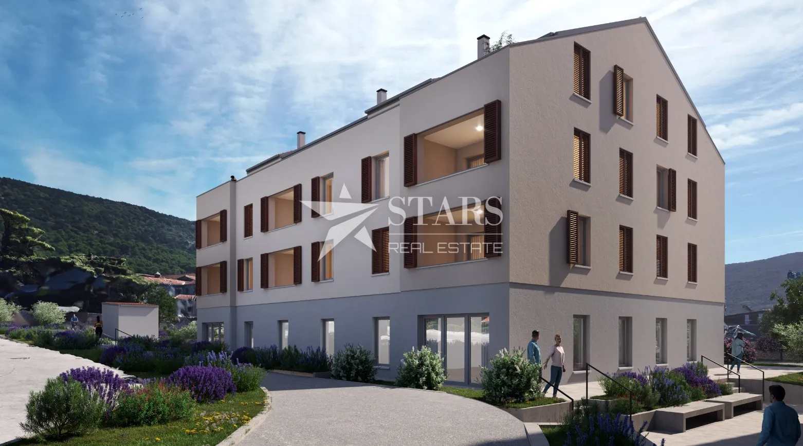 OTOK CRES, GRAD CRES –1S+DB vrhunska novogradnja u strogom centru, 50 m od mora