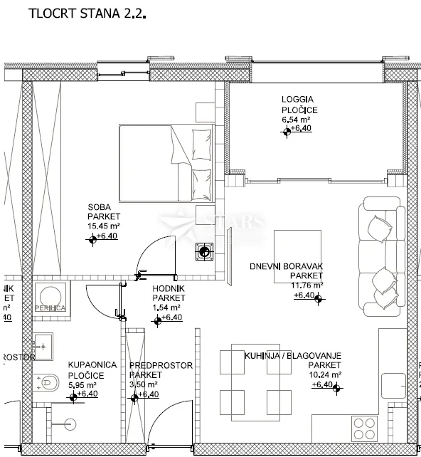 otok cres, grad cres –1s+db 2.kat vrhunska novogradnja u strogom centru, 50 m od mora - slika 2