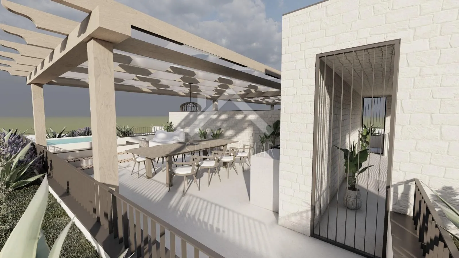 dvosobni apartman sa krovnom terasom , izvrsna lokacija - vir - slika 3