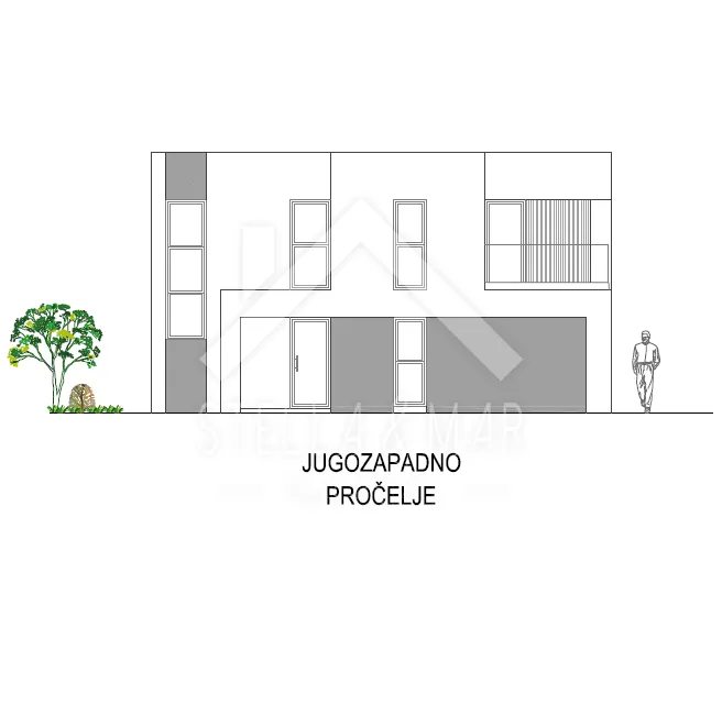 moderna vila sa 2 stana, garažom i bazenom - vir - slika 48